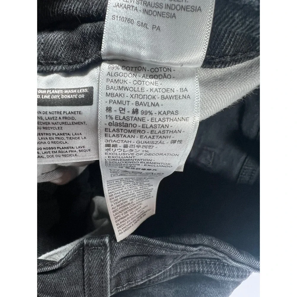Levi's 511 Slim Fit Mens 32x32 Black Denim Stretch Casual Jeans 0672